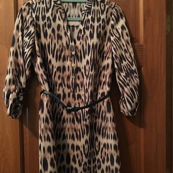 The Limited Dresses & Skirts - NWOT • Cheetah shirt dress from the limited